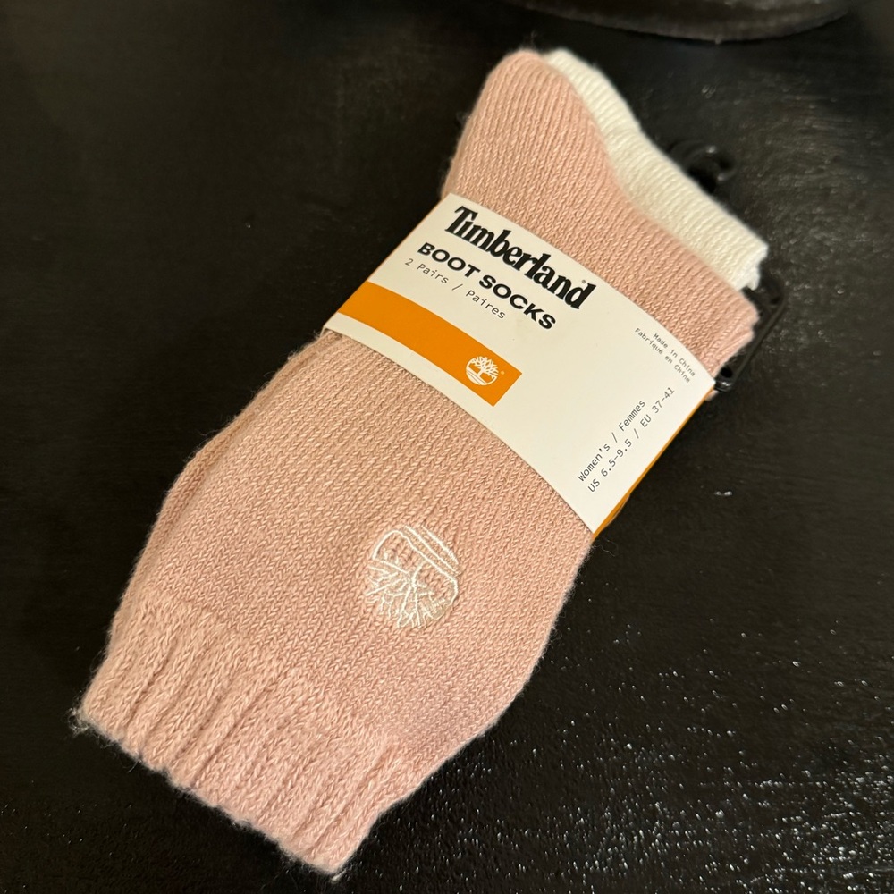 TIMBERLAND SOFT CASHMERE BLEND BOOT SOCKS 2 PAIRS WOMEN’S 6.5 - 9.5